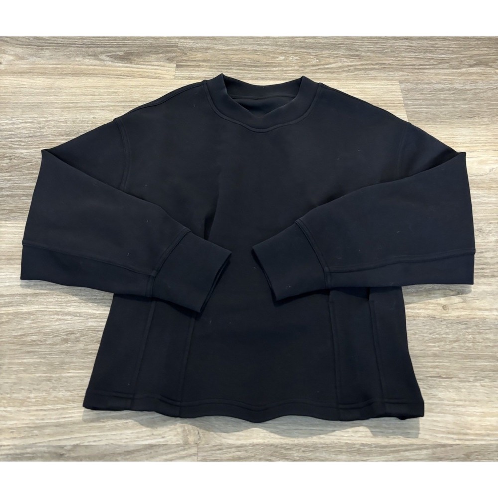 Lululemon Gathered Waist Crew Pullover Black Size Medium? Womens Corset